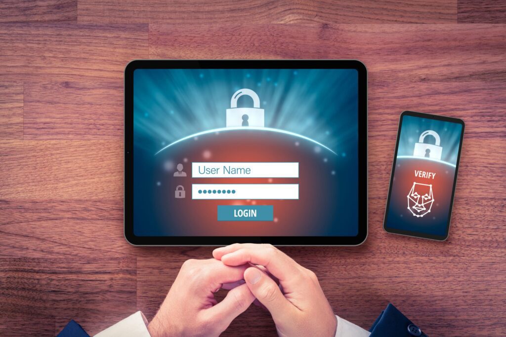 Two-factor authentication with fingerprint touch identification